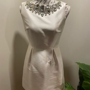 Kate Spade Winter White Alanis Silk Bejeweled dress. Size 0